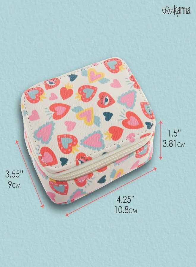 كارما، علبة حبوب للسفر، منظم حبوب أسبوعي للسفر، علبة حبوب قابلة للإزالة بثمانية أقسام، منظم أدوية للسفر، بنقشة الفطر - Image 3